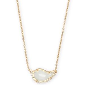 Tansy 14K Gold Mother-of-Pearl Teardrop Necklace